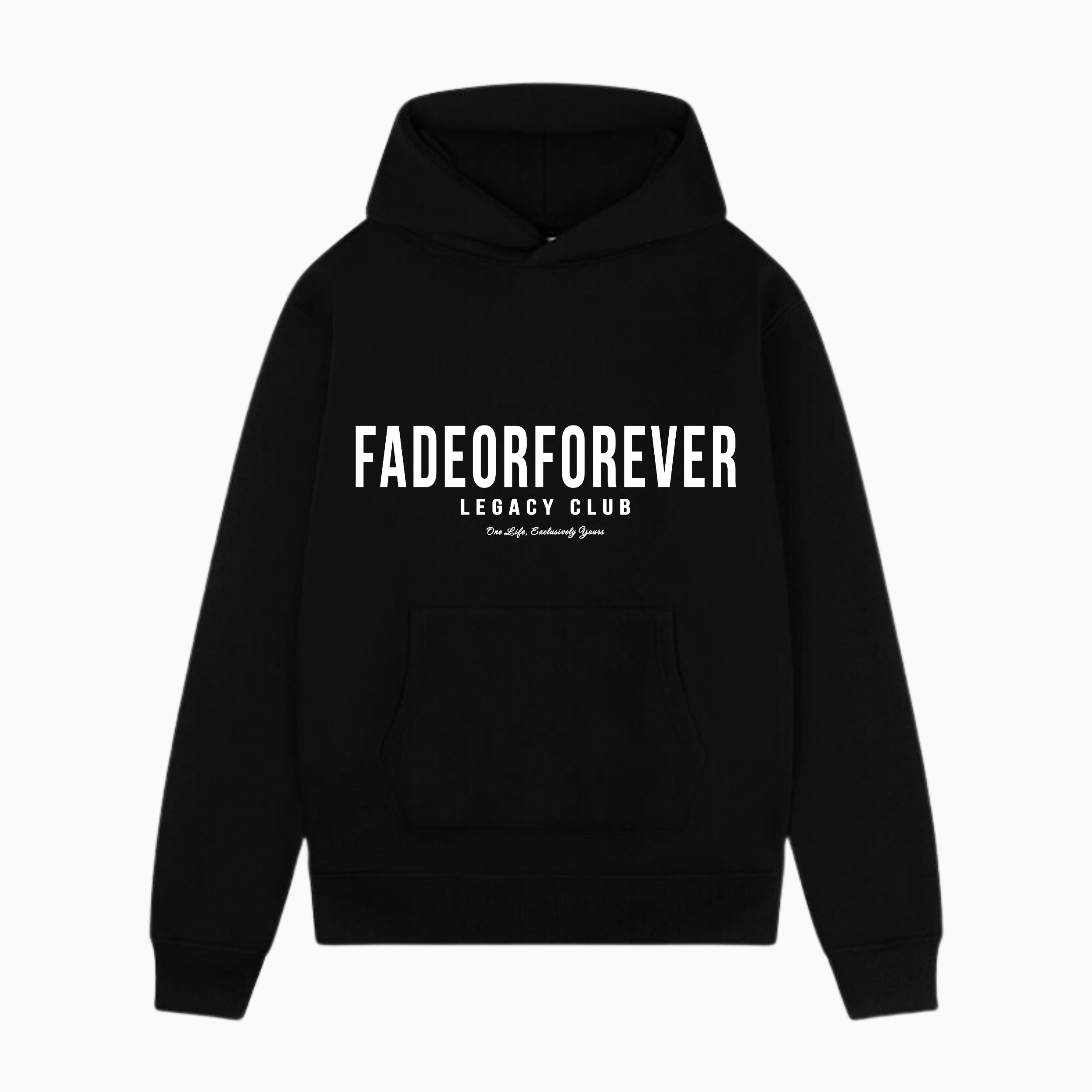 Fade Or Forever Legacy Hoodie- Black/White