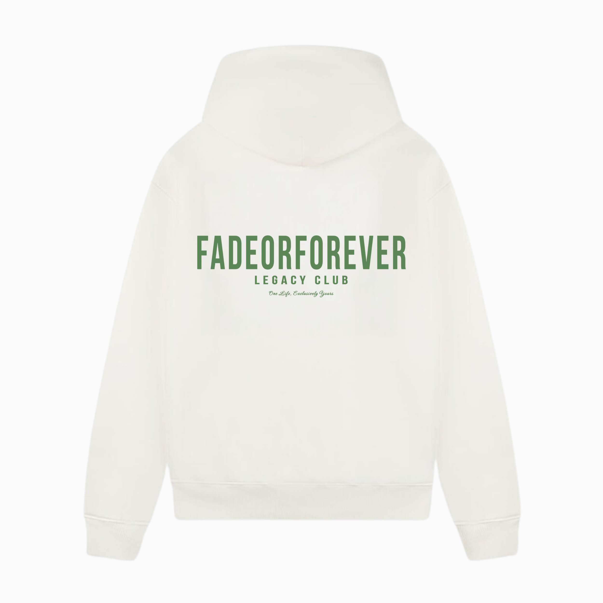 Fade Or Forever Legacy Hoodie- White/Green