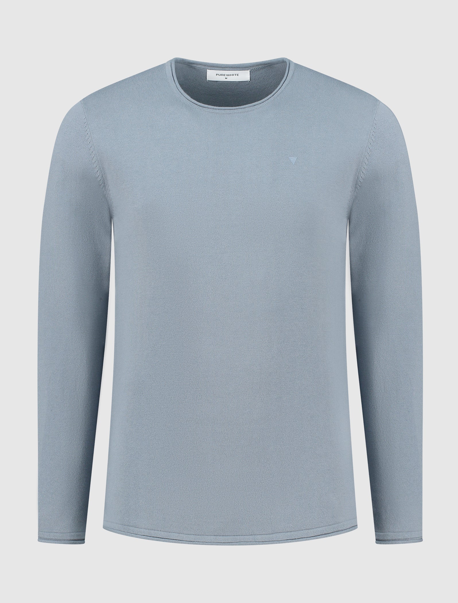 Purewhite Essential Garment Dye Knit Sweater Blauw