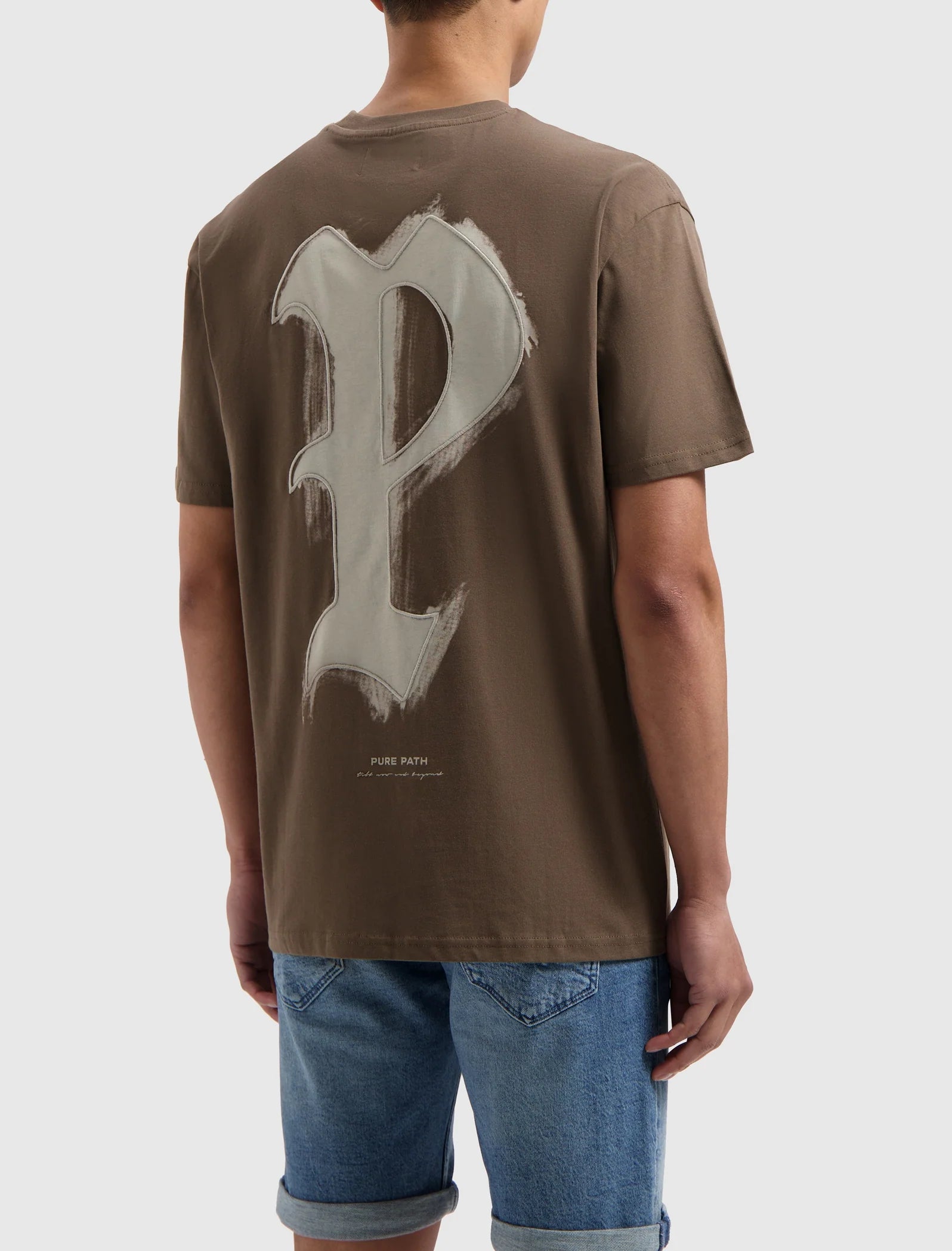 Pure Path Brushstroke Initial T-shirt