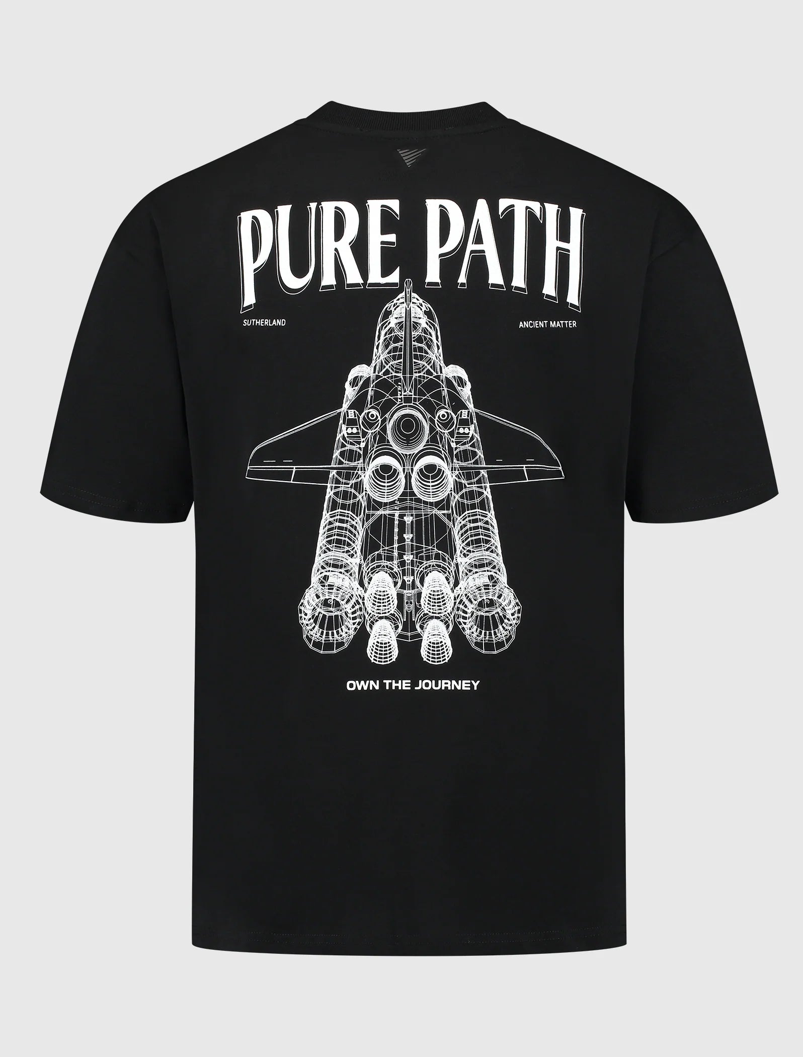 Pure Path Space Shuttle 3D Blueprint T-shirt