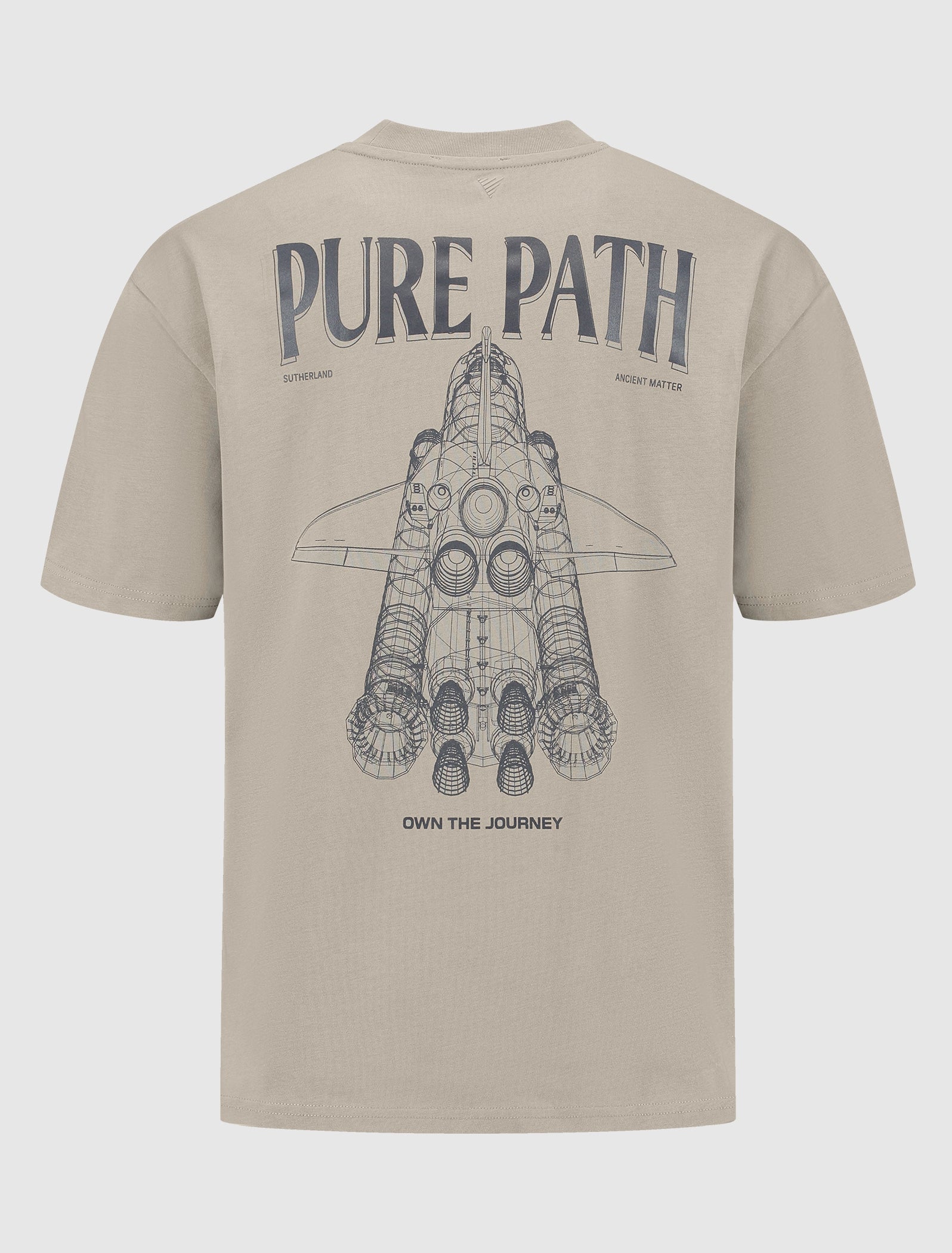 Pure Path Space Shuttle 3D Blueprint T-shirt