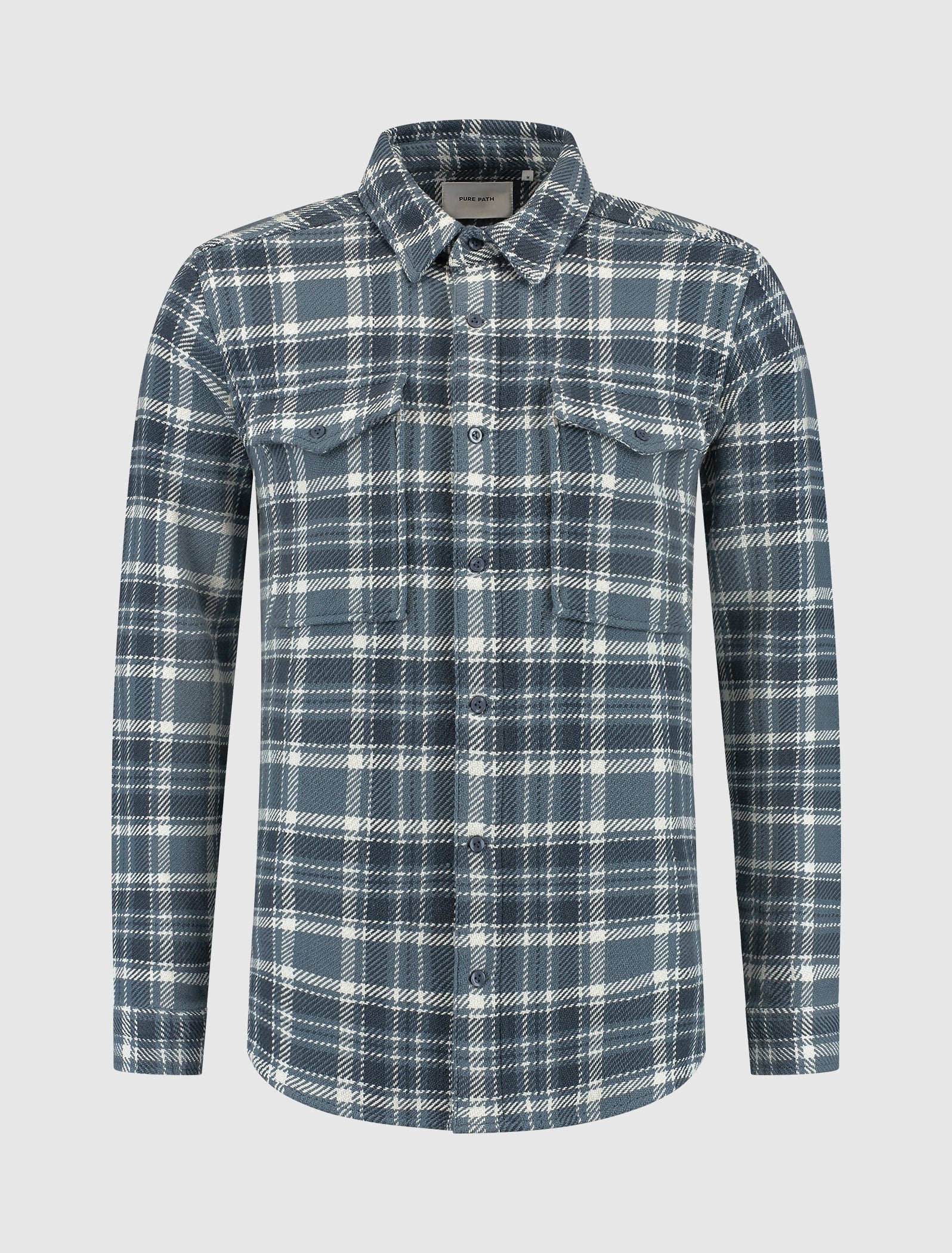 Pure Path Checked Shirt- Blue