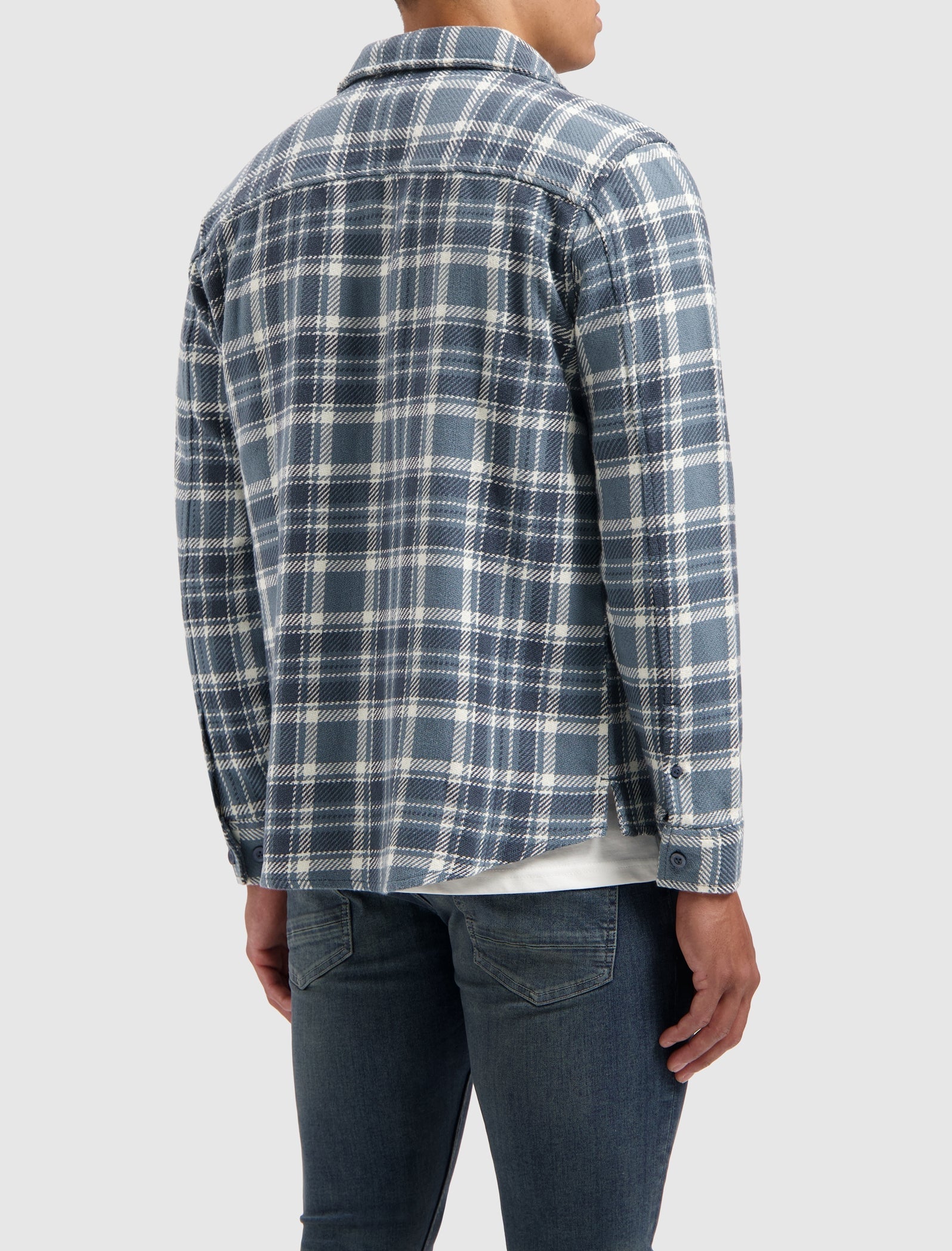 Pure Path Checked Shirt- Blue