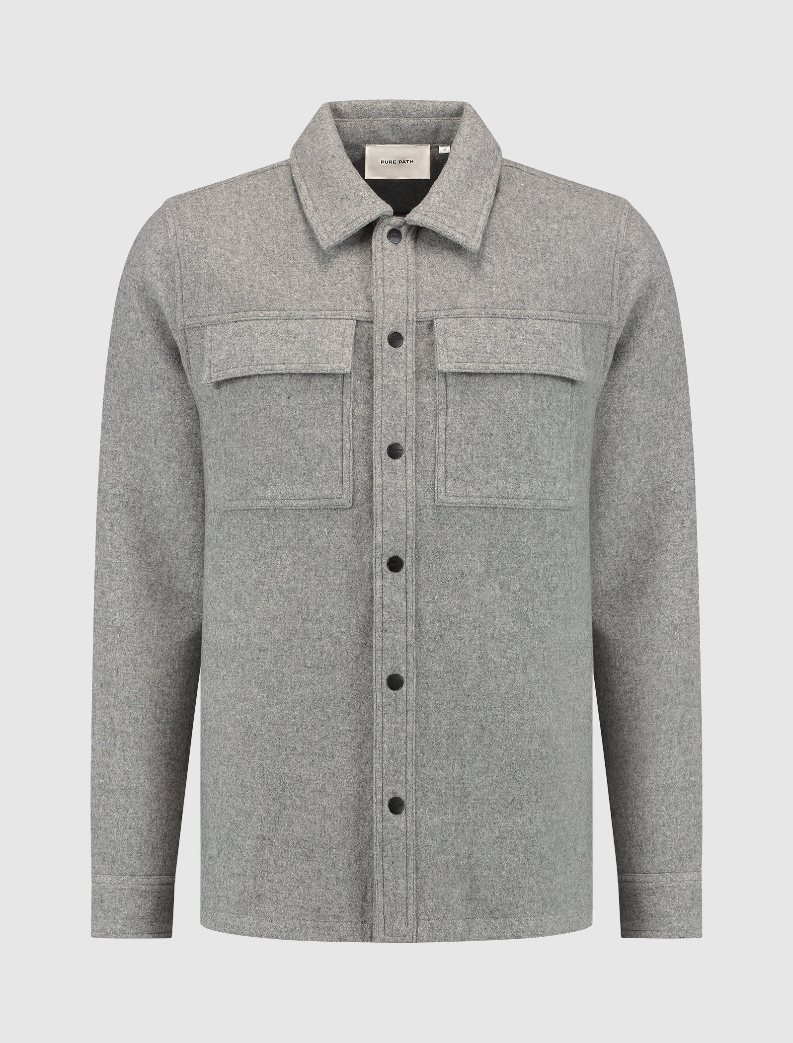 Pure Path Flannel Overshirt- Grey