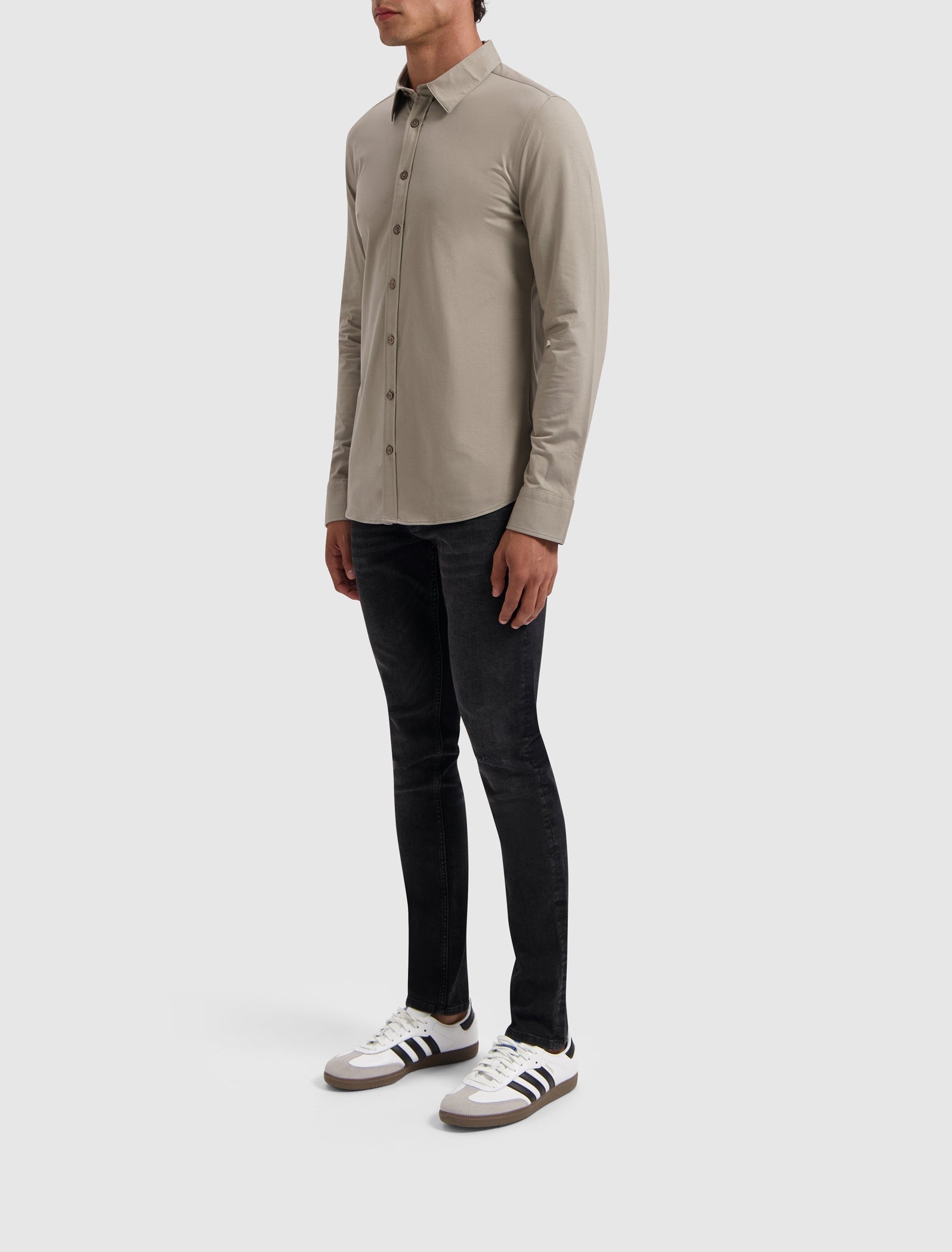 Pure Path Jersey Shirt- Taupe