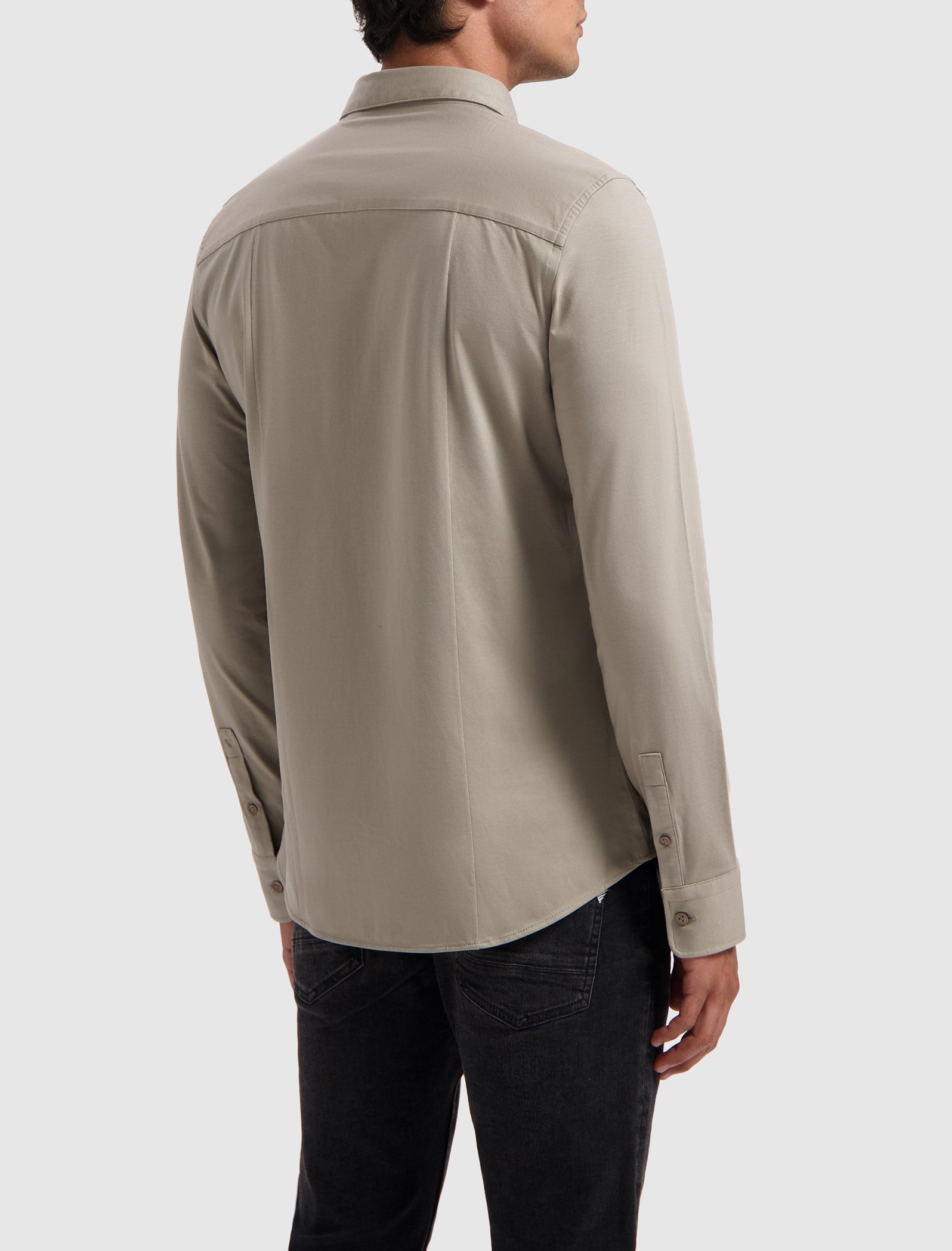 Pure Path Jersey Shirt- Taupe