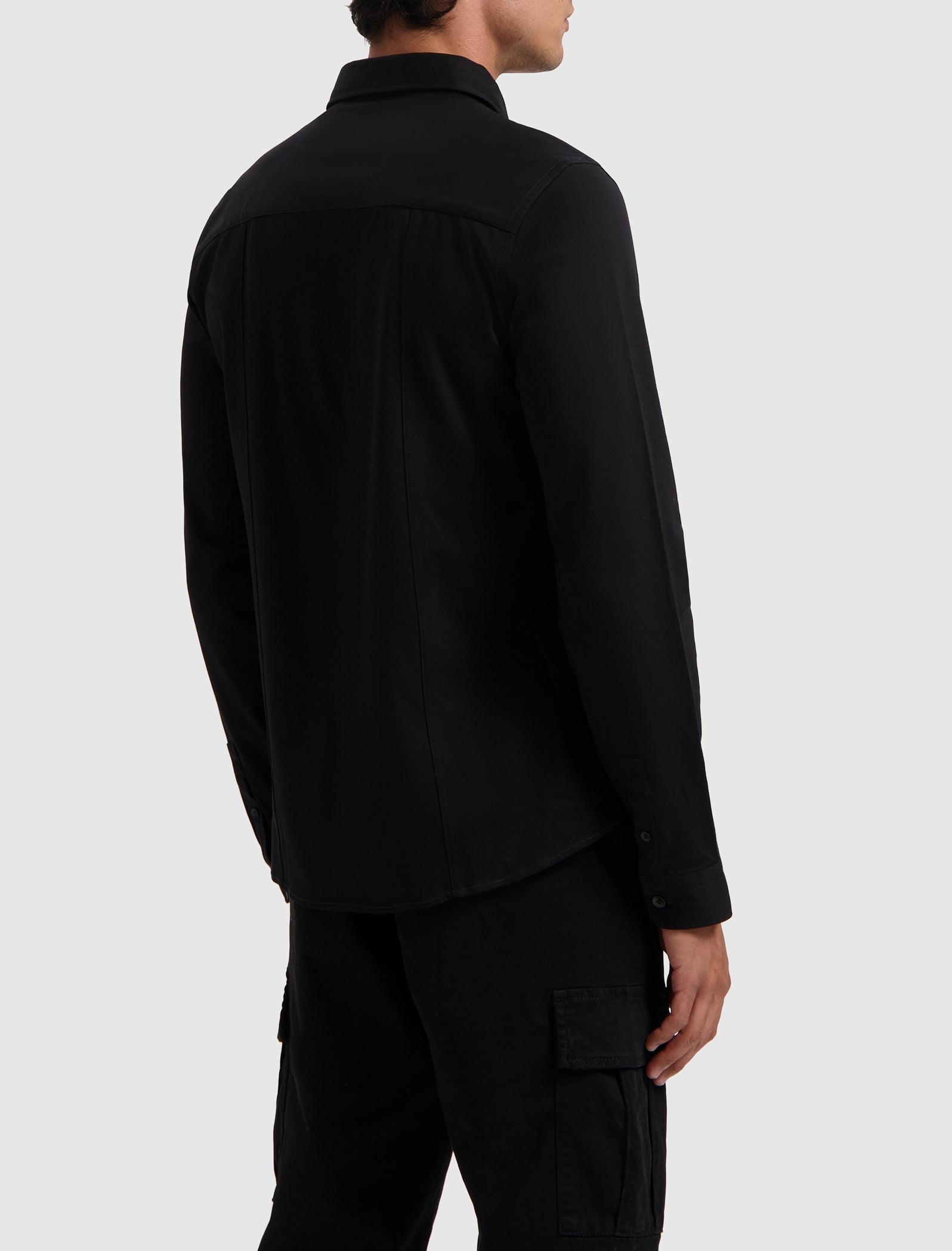 Pure Path Pique Shirt- Black