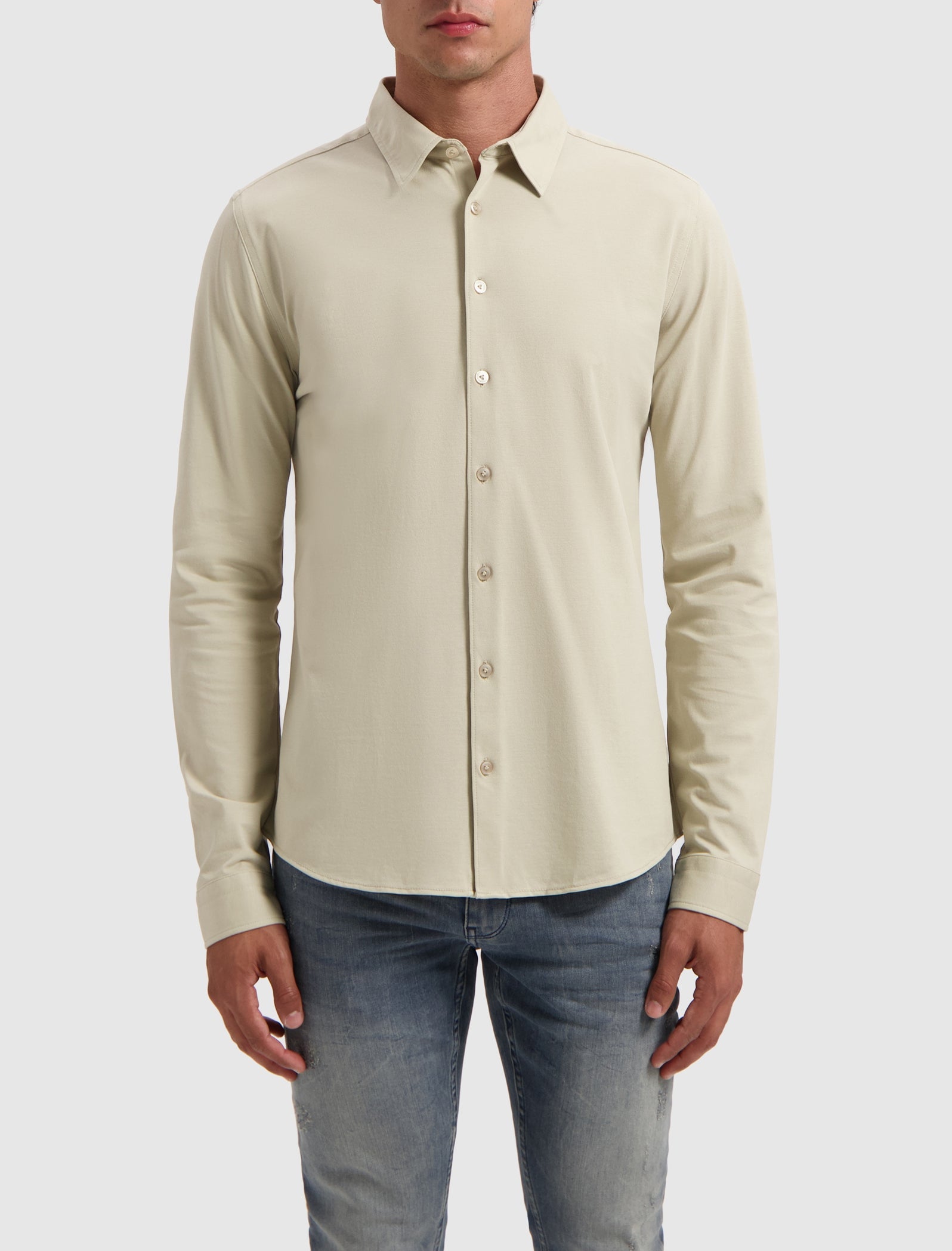 Pure Path Pique Shirt- Light Army