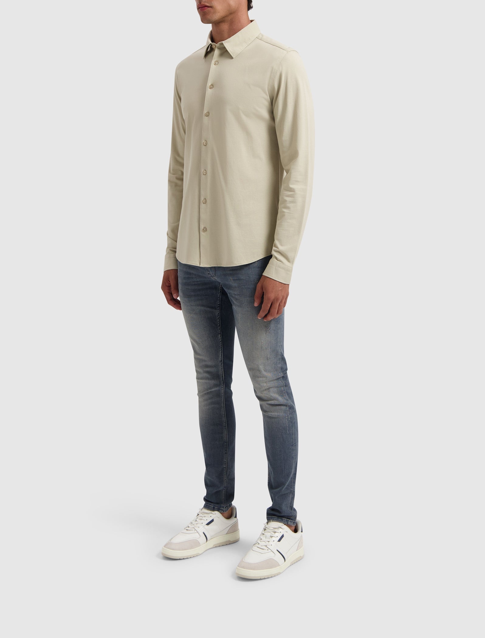 Pure Path Pique Shirt- Light Army