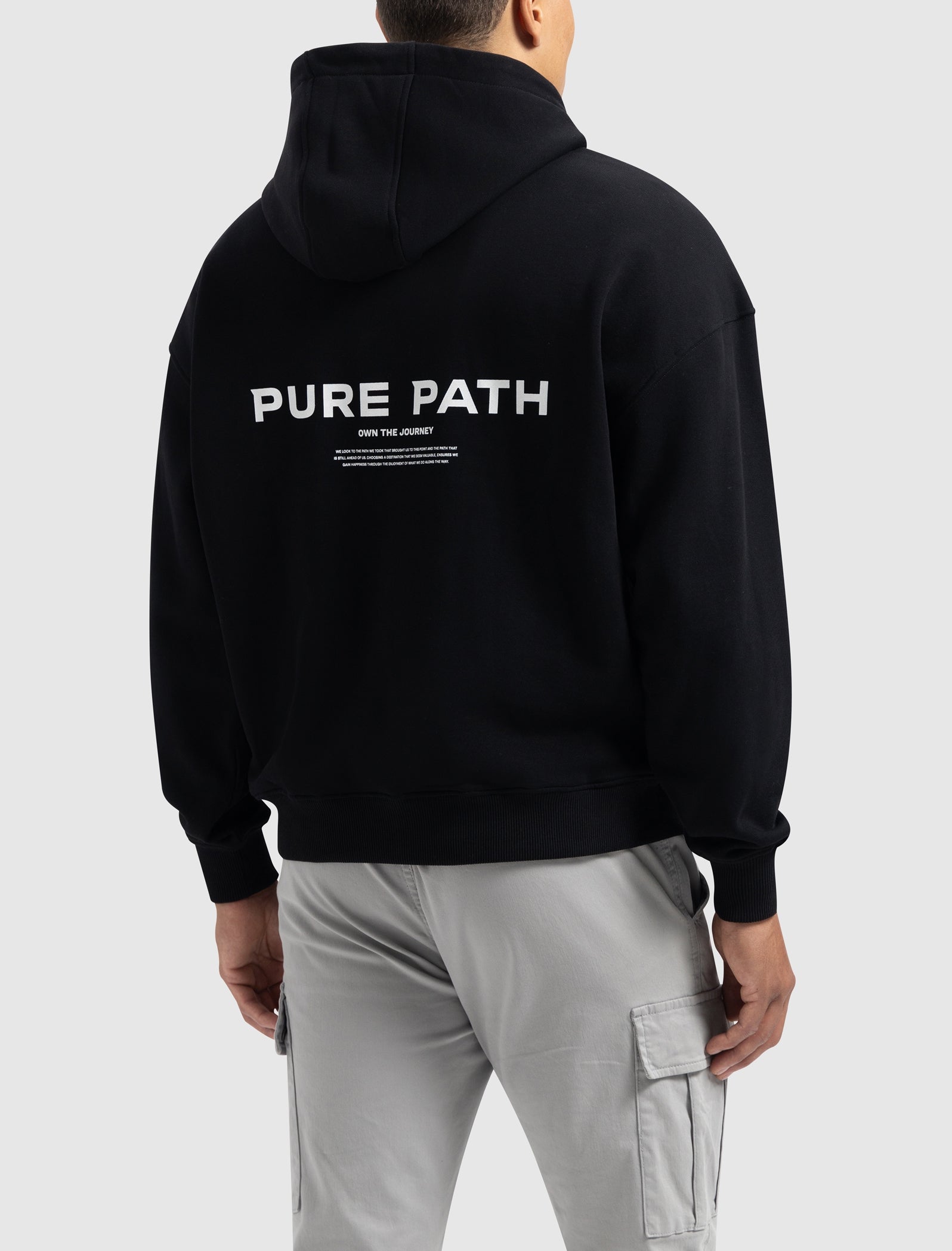 Pure Path Signature Hoodie- Black