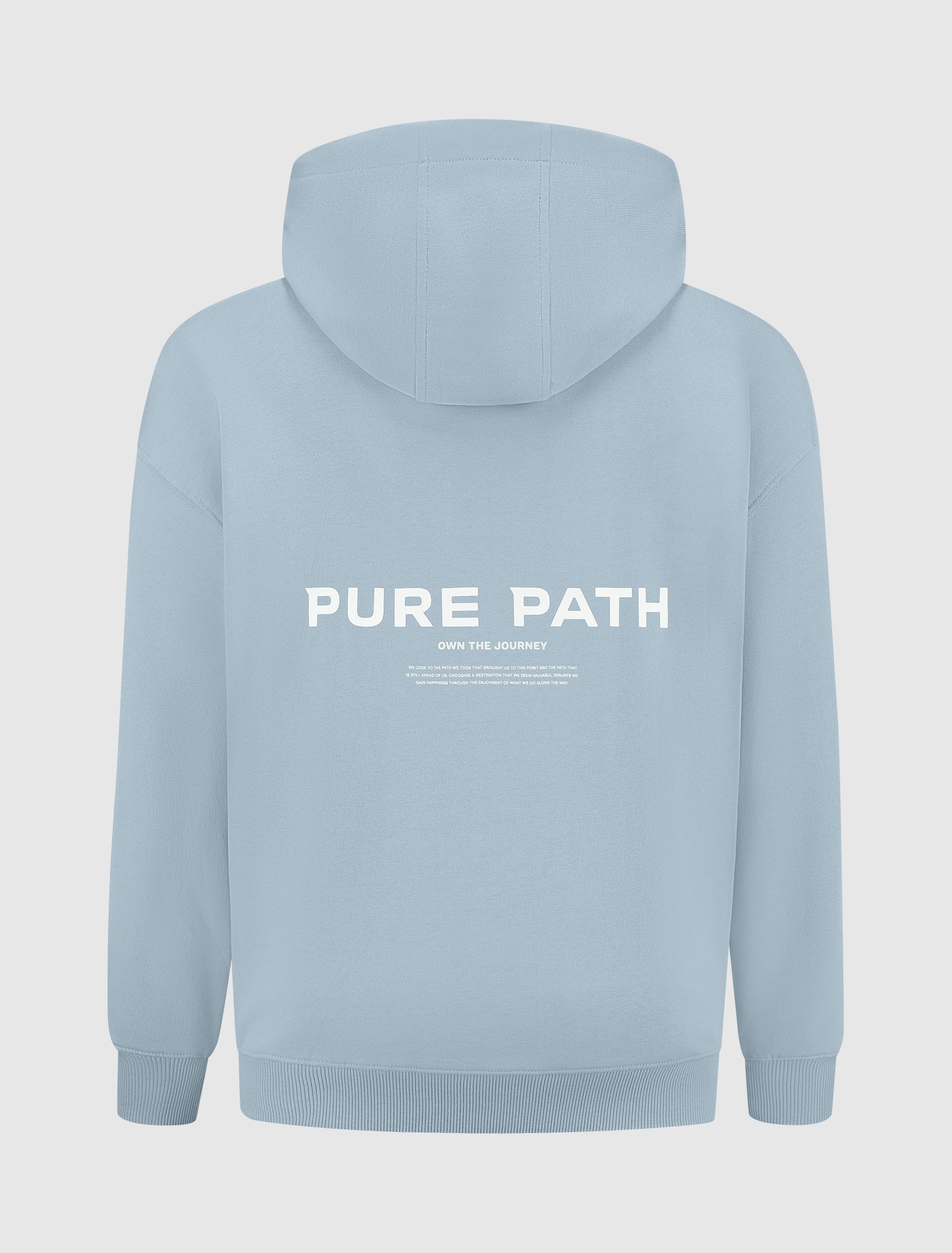 Pure Path Signature Hoodie- Blue Grey