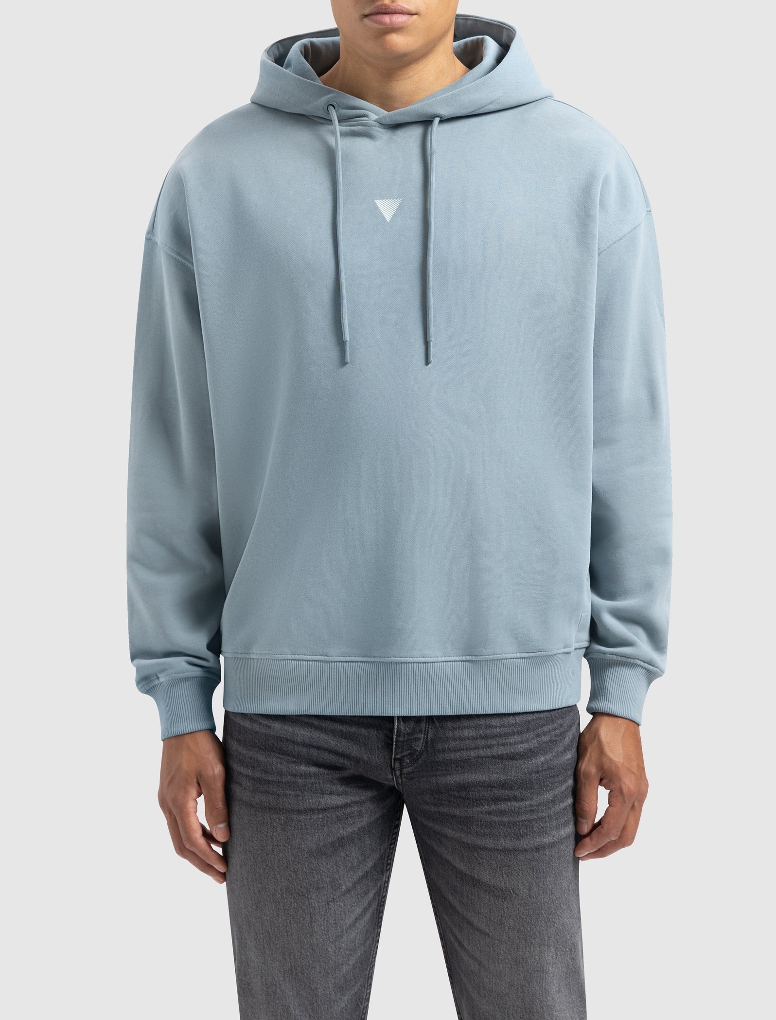 Pure Path Signature Hoodie- Blue Grey