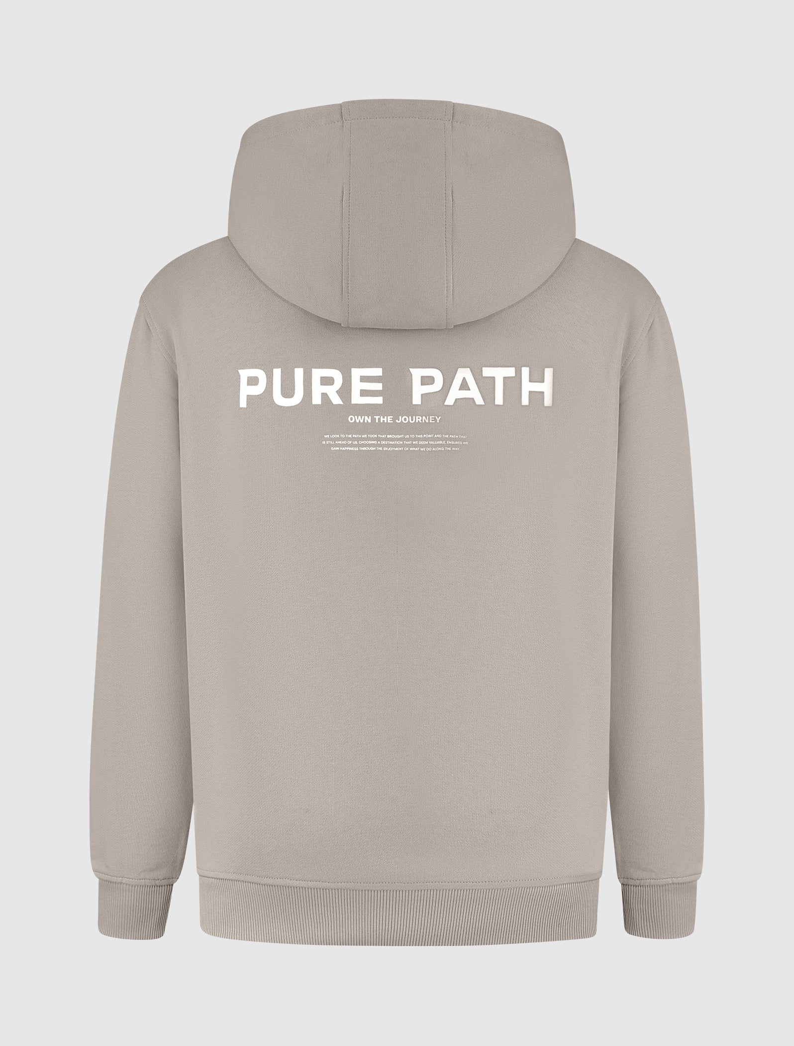 Pure Path Signature Zip-Up Hoodie- Taupe