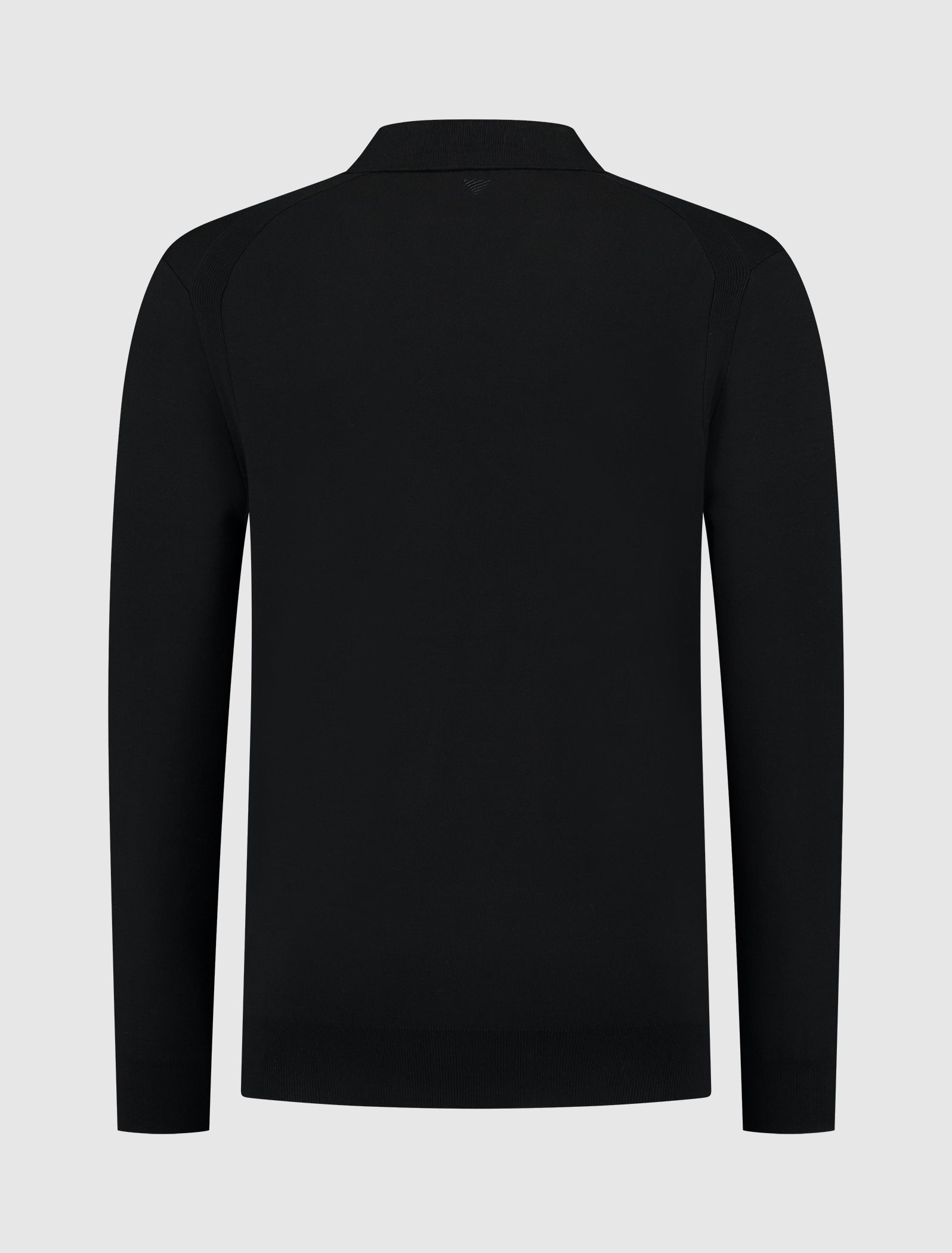 Pure Path Buttonless Polo Knitwear- Black