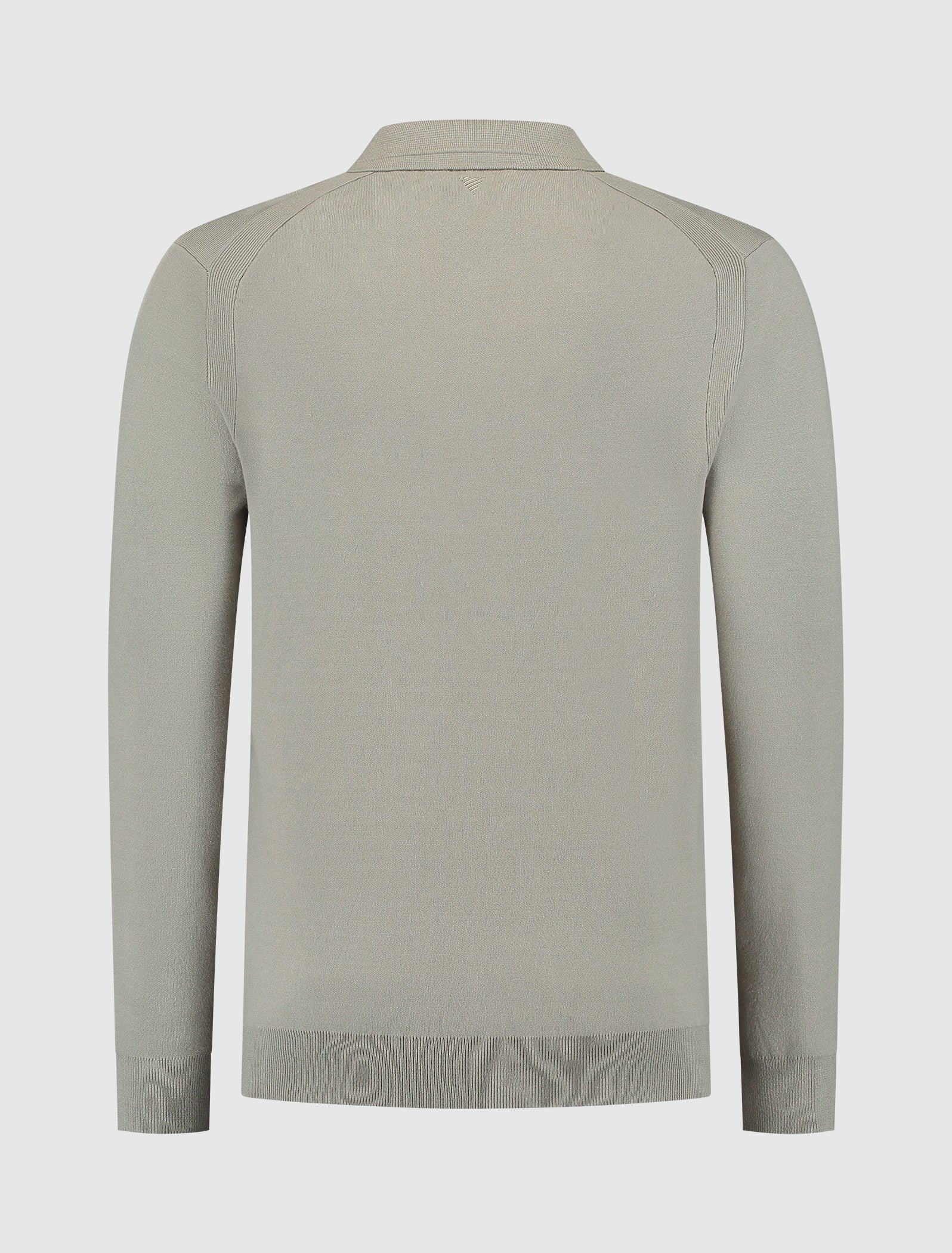 Pure Path Buttonless Polo Knitwear- Taupe