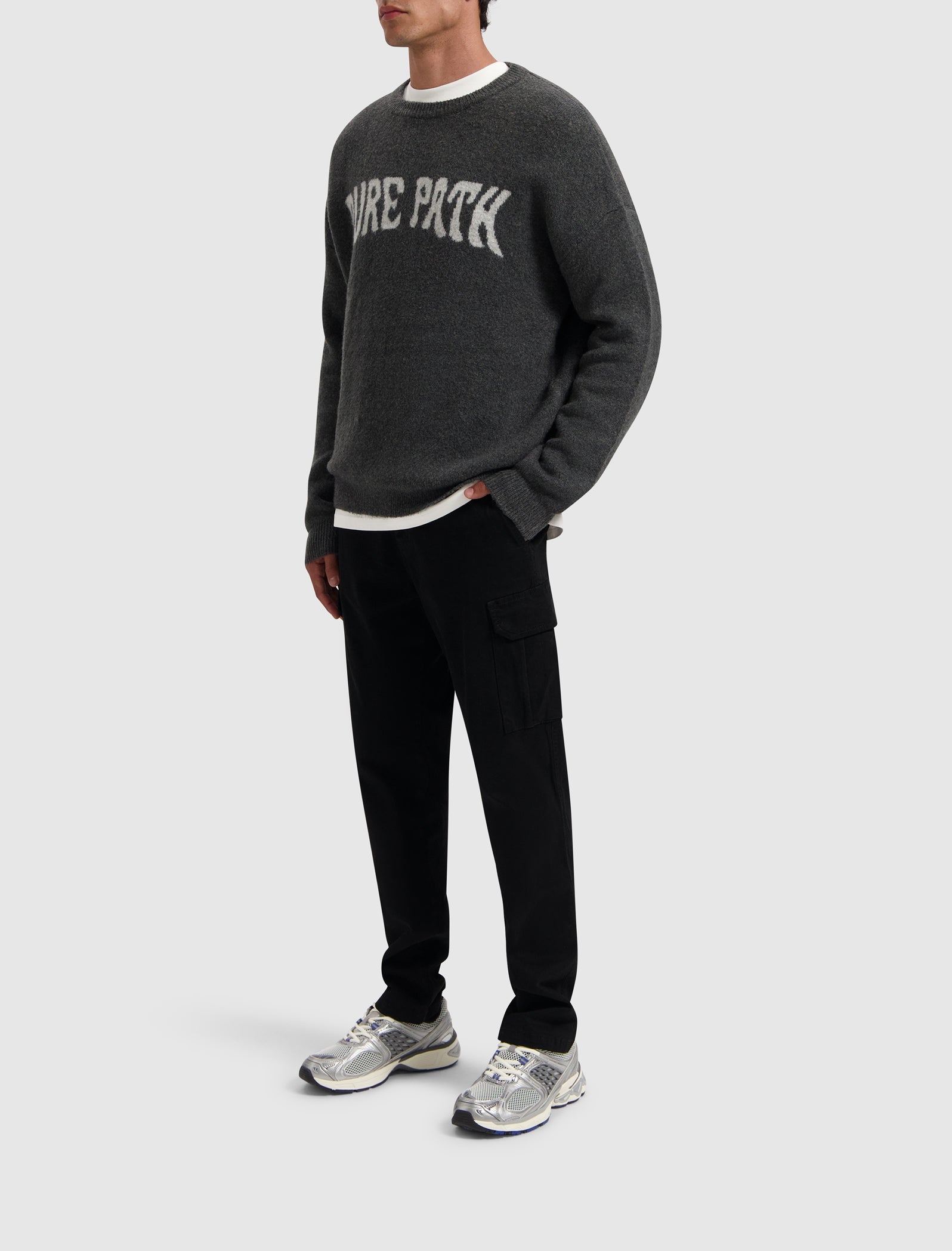 Pure Path Oversized Crewneck Knitwear