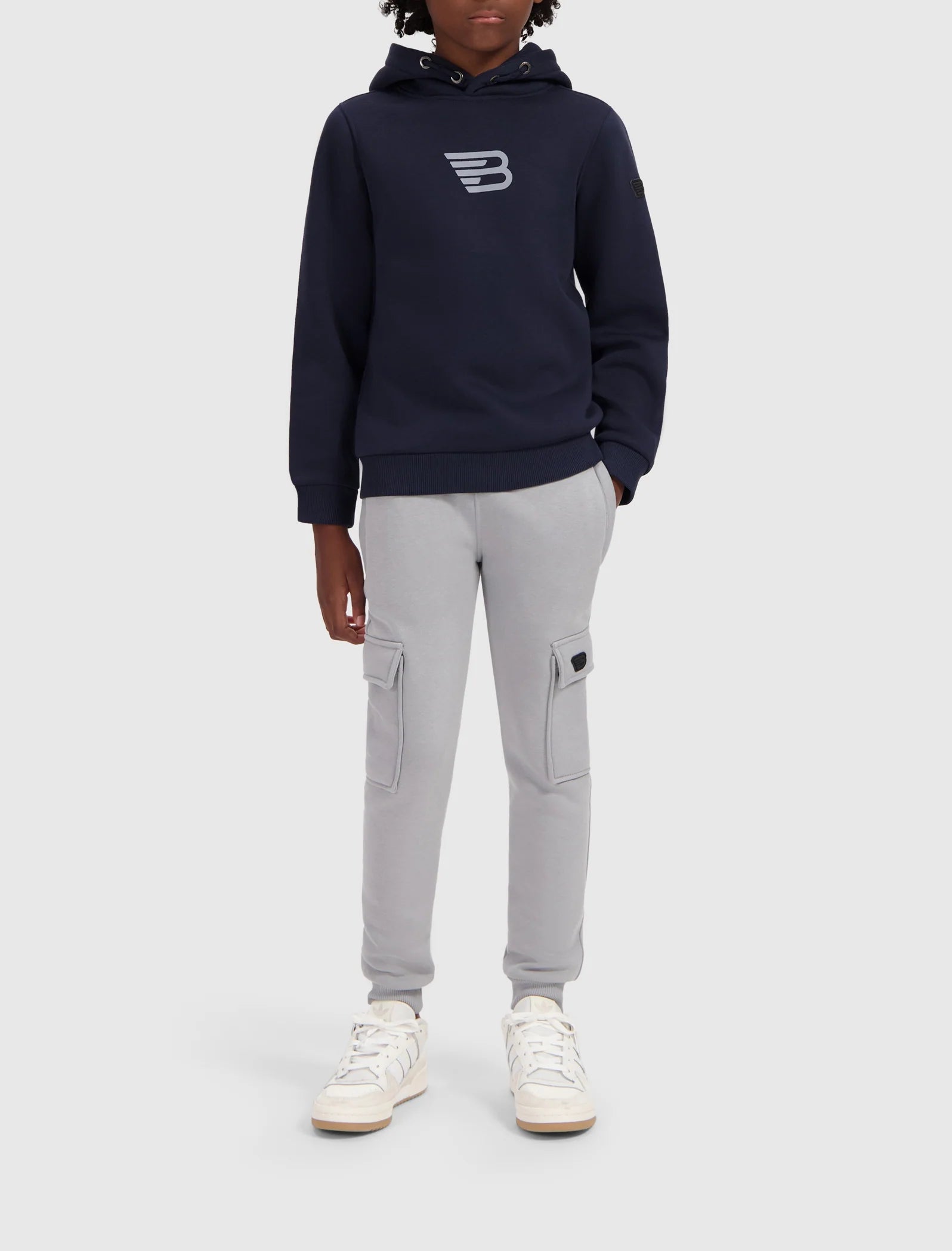 Ballin Junior Fading Logo Hoodie- Navy