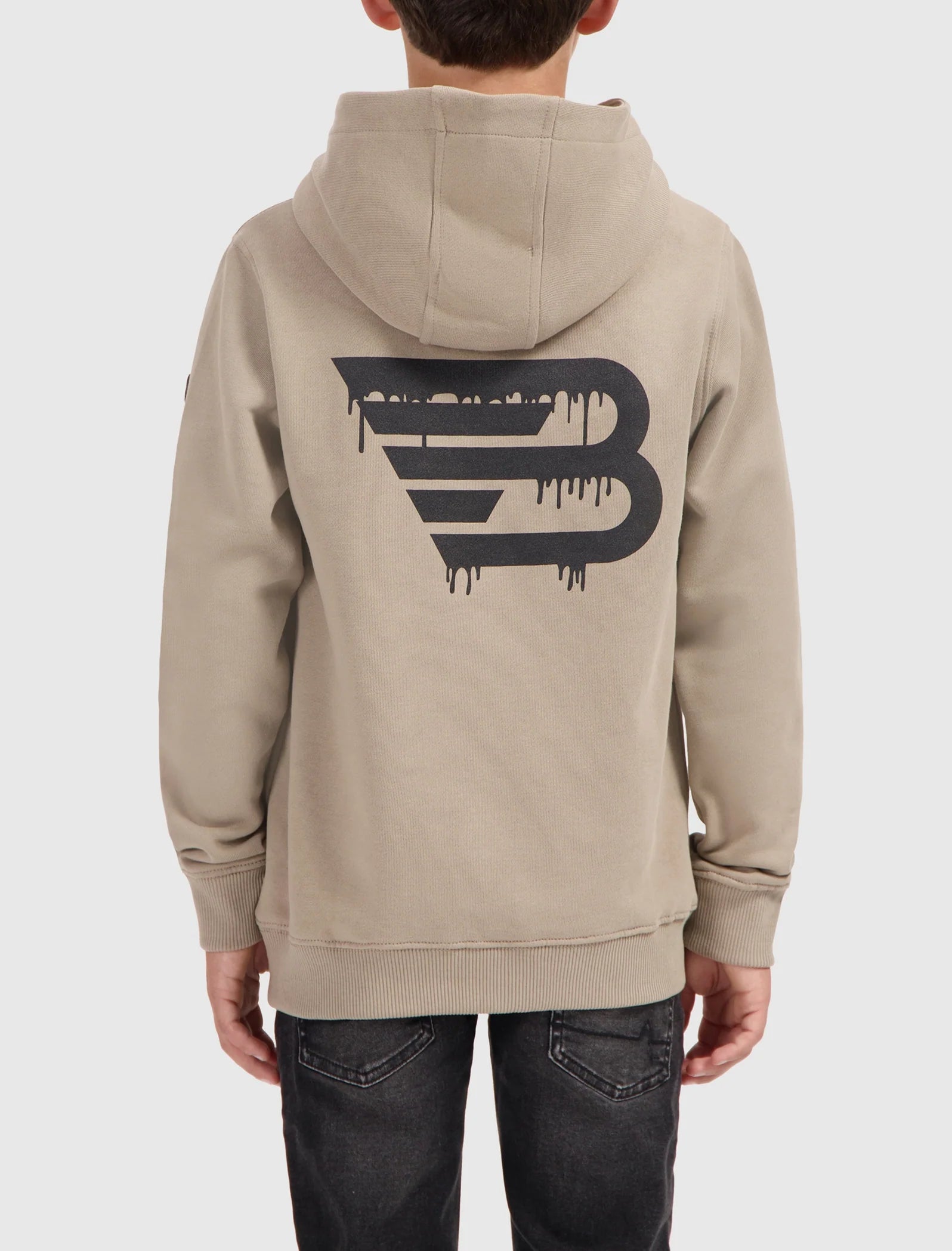 Ballin Junior Dripping Logo Hoodie- Taupe