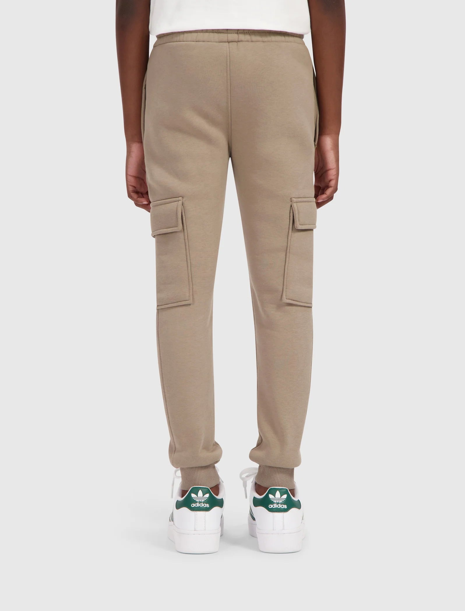 Ballin Junior Logo Badge Cargo Sweatpants- Taupe