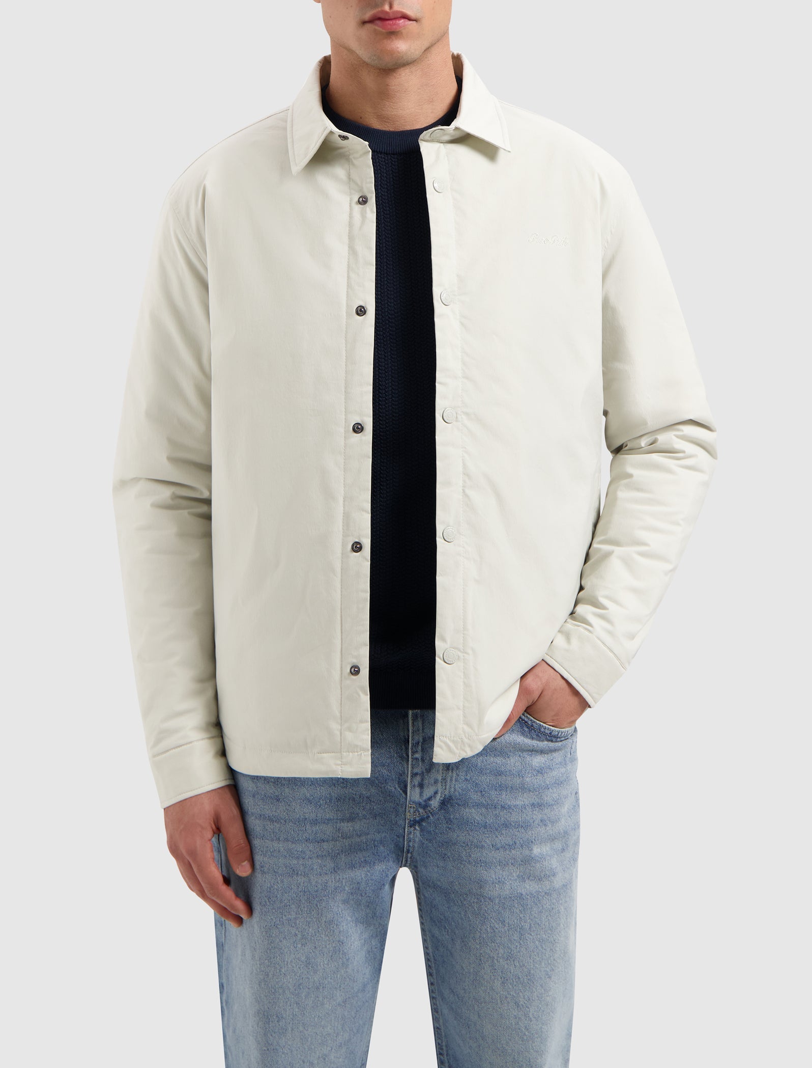 Pure Path Padded Coach Jacket- Sand