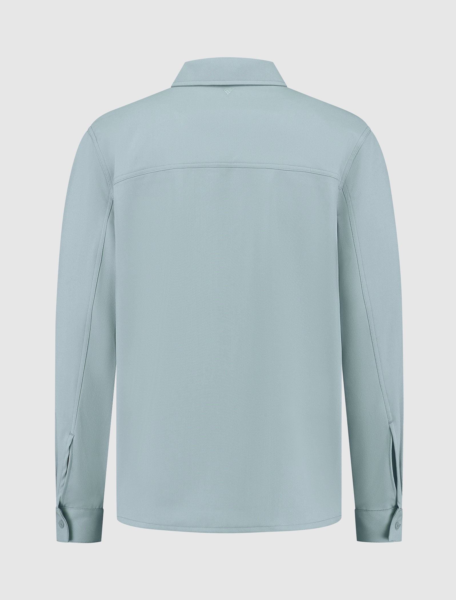 Pure Path Cursive Embroidery Shirt- Blue Grey