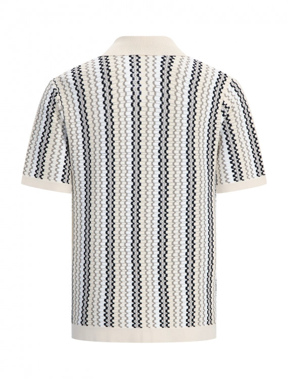 Pure Path Ajour Knitwear Shirt- Sand