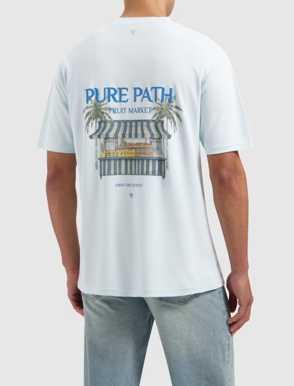 Pure Path The Fruit Stand T-shirt- Light Blue