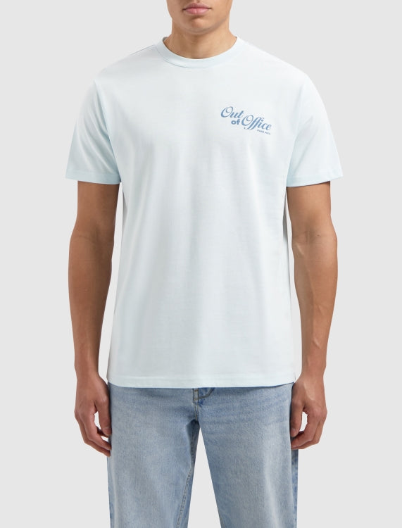 Pure Path Vacation Mode On T-shirt- Light Blue