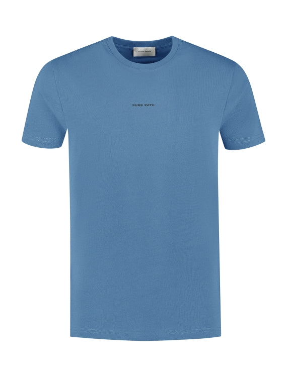 Pure Path Essential Logo T-shirt- Blue Grey