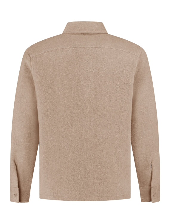 Pure Path Flannel Overshirt- Taupe