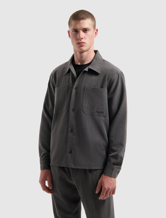 Pure Path Oxford Melange Overshirt- Antra Melange