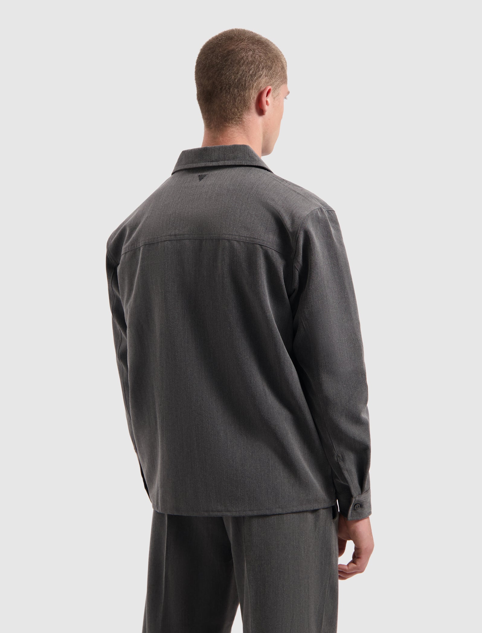 Pure Path Oxford Melange Overshirt- Antra Melange