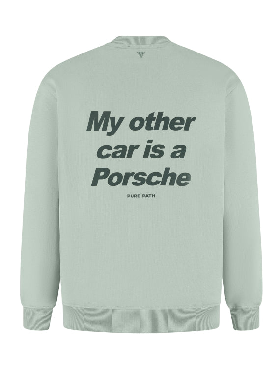 Pure Path My Other Car Sweater- Army Green