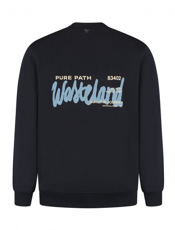 Pure Path Wasteland Sweater- Dark Navy