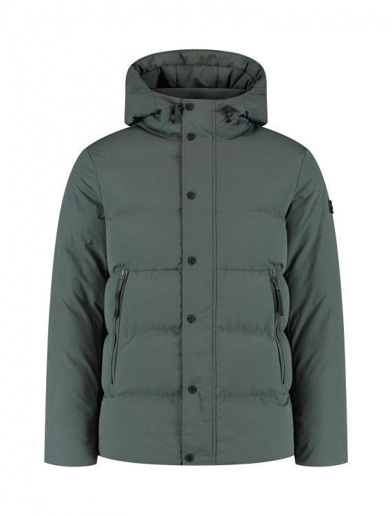Pure Path Puffer Jacket- Dark Green