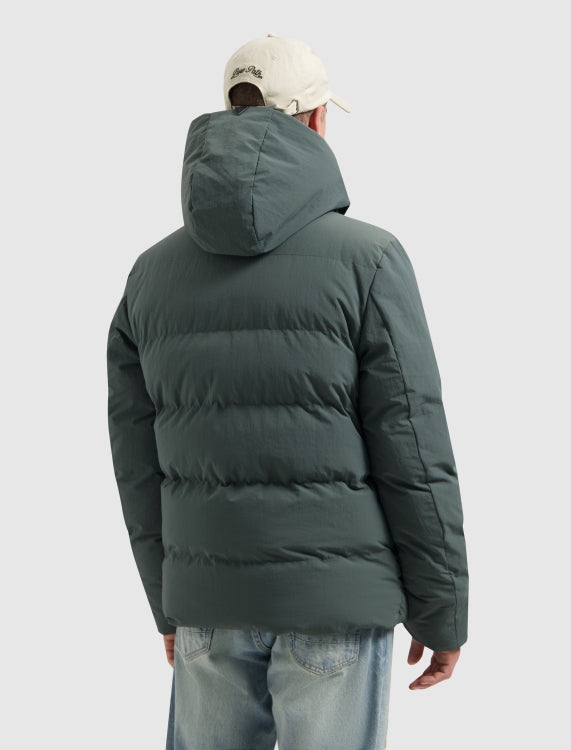 Pure Path Puffer Jacket- Dark Green