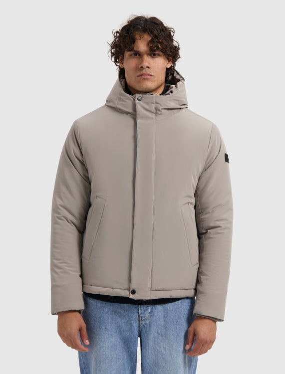 Pure Path Active Flex Short Parka Jacket- Ash Grey