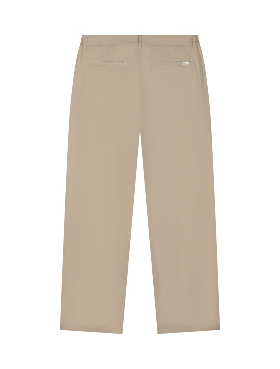 Pure Path Pleated Twill Pants- Camel