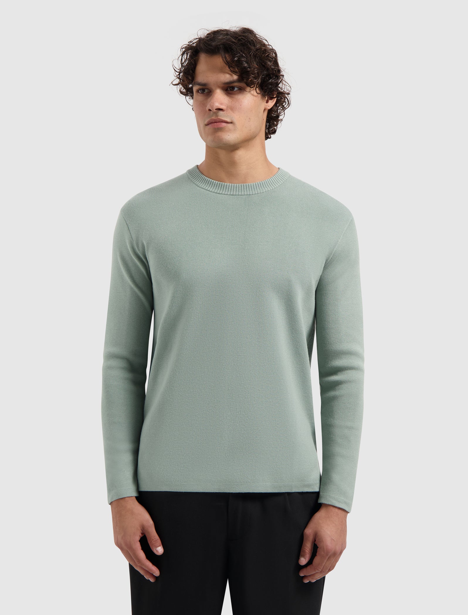 Pure Path Heavy Knit Sweater- Army Green