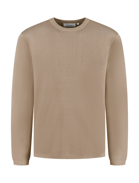 Pure Path Heavy Knit Sweater- Taupe