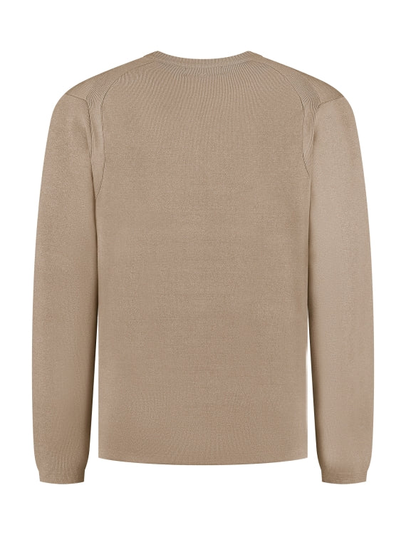 Pure Path Heavy Knit Sweater- Taupe