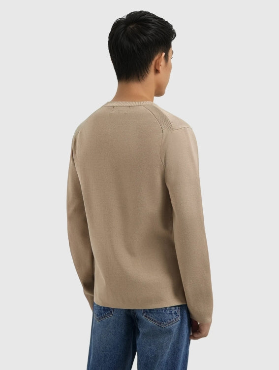 Pure Path Heavy Knit Sweater- Taupe