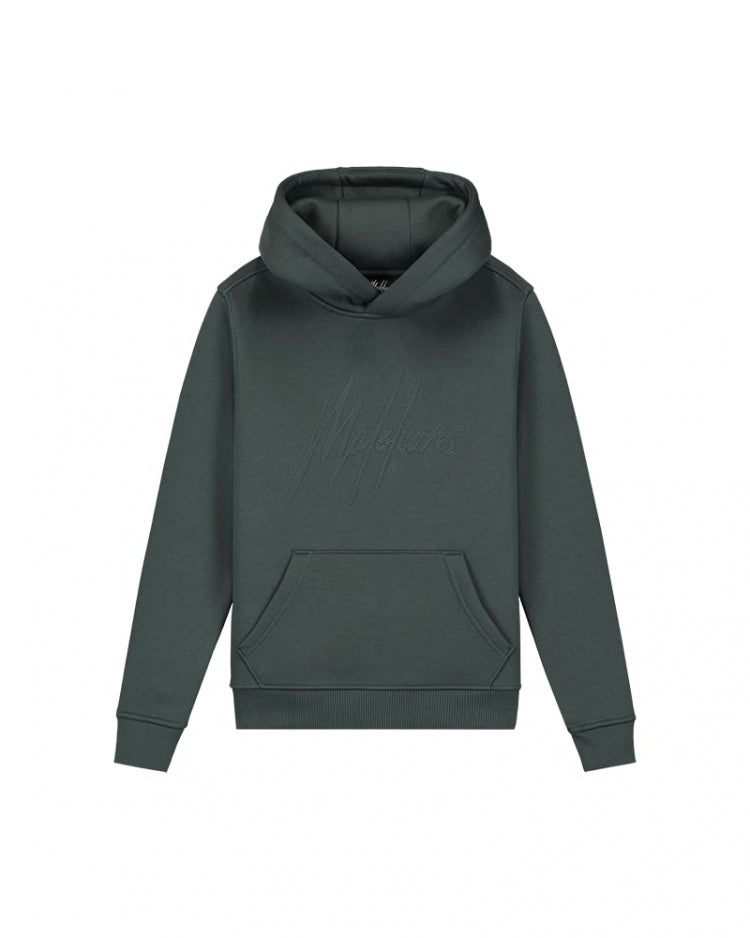 Malelions Junior Striped Signature Hoodie- Teal