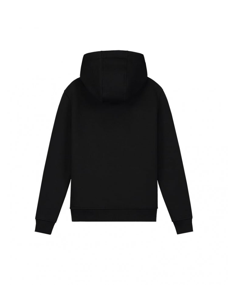 Malelions Junior Striped Signature Hoodie- Black