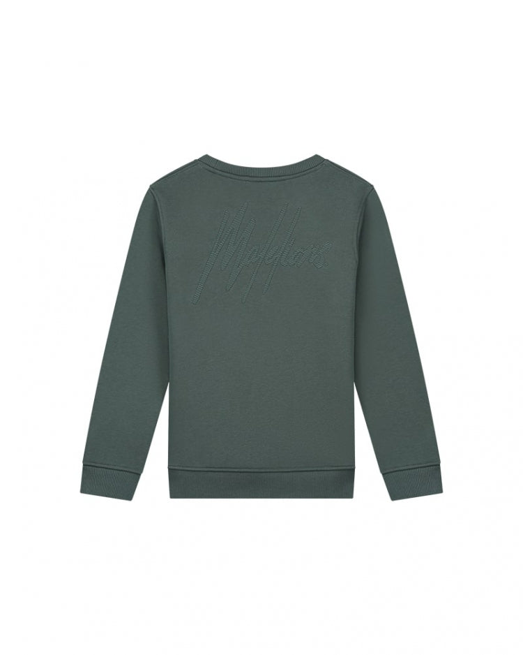 Malelions Junior Striped Signature Sweater- Teal