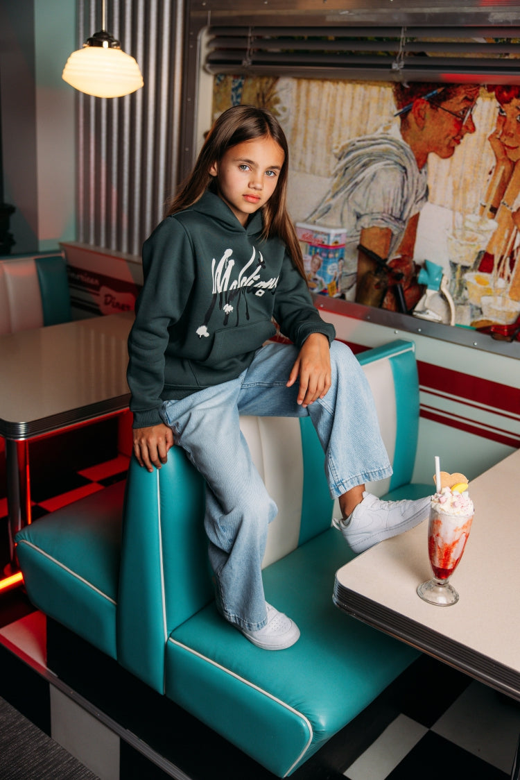 Malelions Junior Graffiti Hoodie- Teal