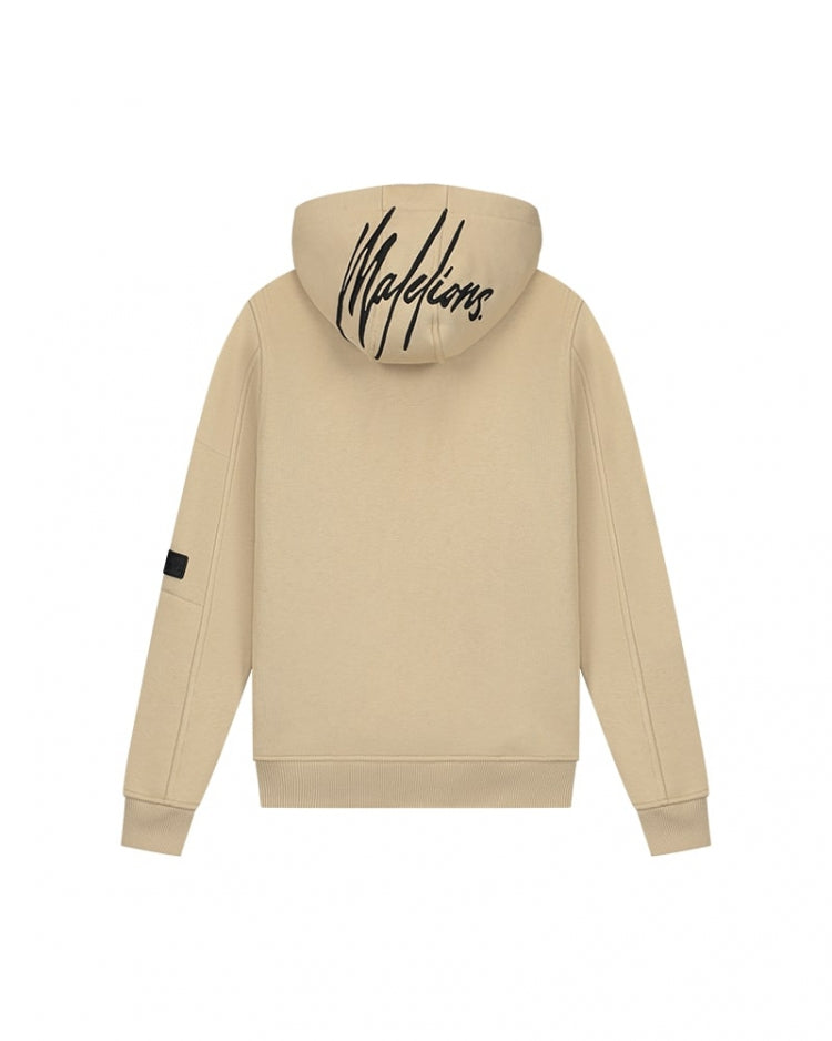 Malelions Junior Cargo Hoodie- Light Brown