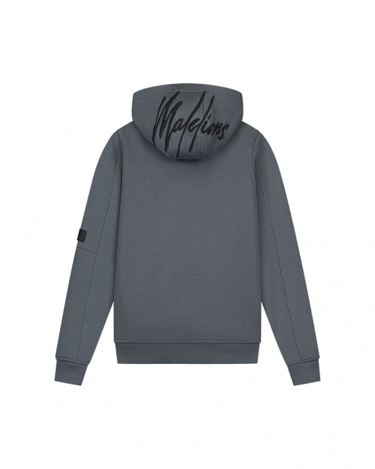 Malelions Junior Cargo Hoodie- Dark Grey