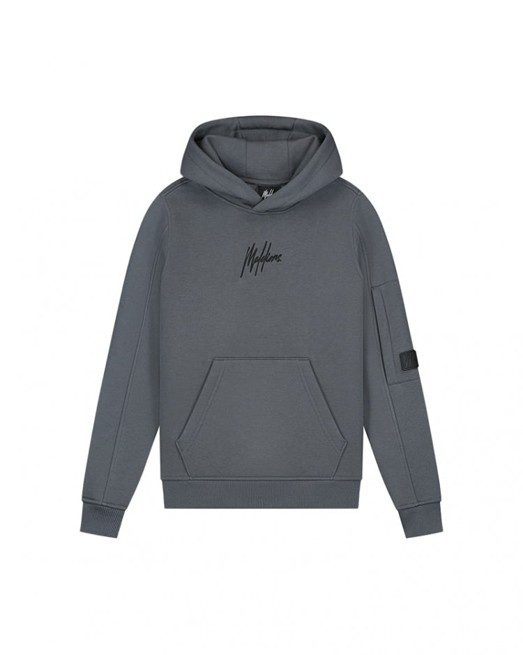 Malelions Junior Cargo Hoodie- Dark Grey